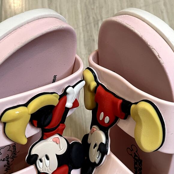 Mini Melissa Cosmic Disney Sandals Girls Disney Minnie and Mickey Mouse Pink C10 - Picture 7 of 12